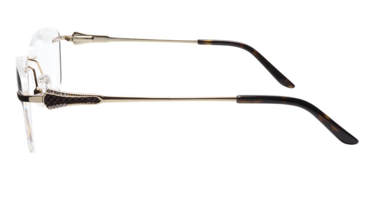 Vosheront Acetate Optical 52-18-135 & Black Square Frame Tapered Gold 37 Paul