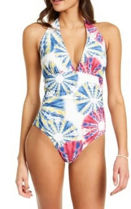 Halter Control One-Piece Tommy US Swimsuit, Tummy TIE-DYE Hilfiger 18