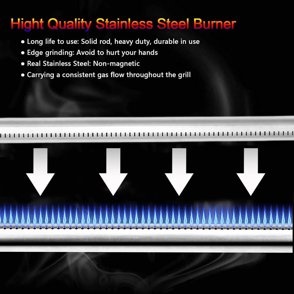 Burner (2007-2010), E310 67820 E320 Set Grill Stainless EP320 Genesis 300 Genesis Tube Side Control Grill Grills for Series S320 67722 with EP310 Weber Replacement Knobs, S310 Burner 34-1/4 Inch Steel