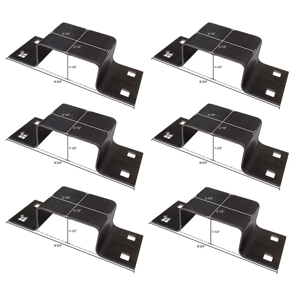 Stake Trailer Utility 12 Ga. Pocket Six Steel for Truck Brackets Bolt-On B2373G