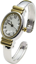 (Two-Tone) Women's Watches-Geneva Cuff 8200 Platinum 20mm Watch Excellent