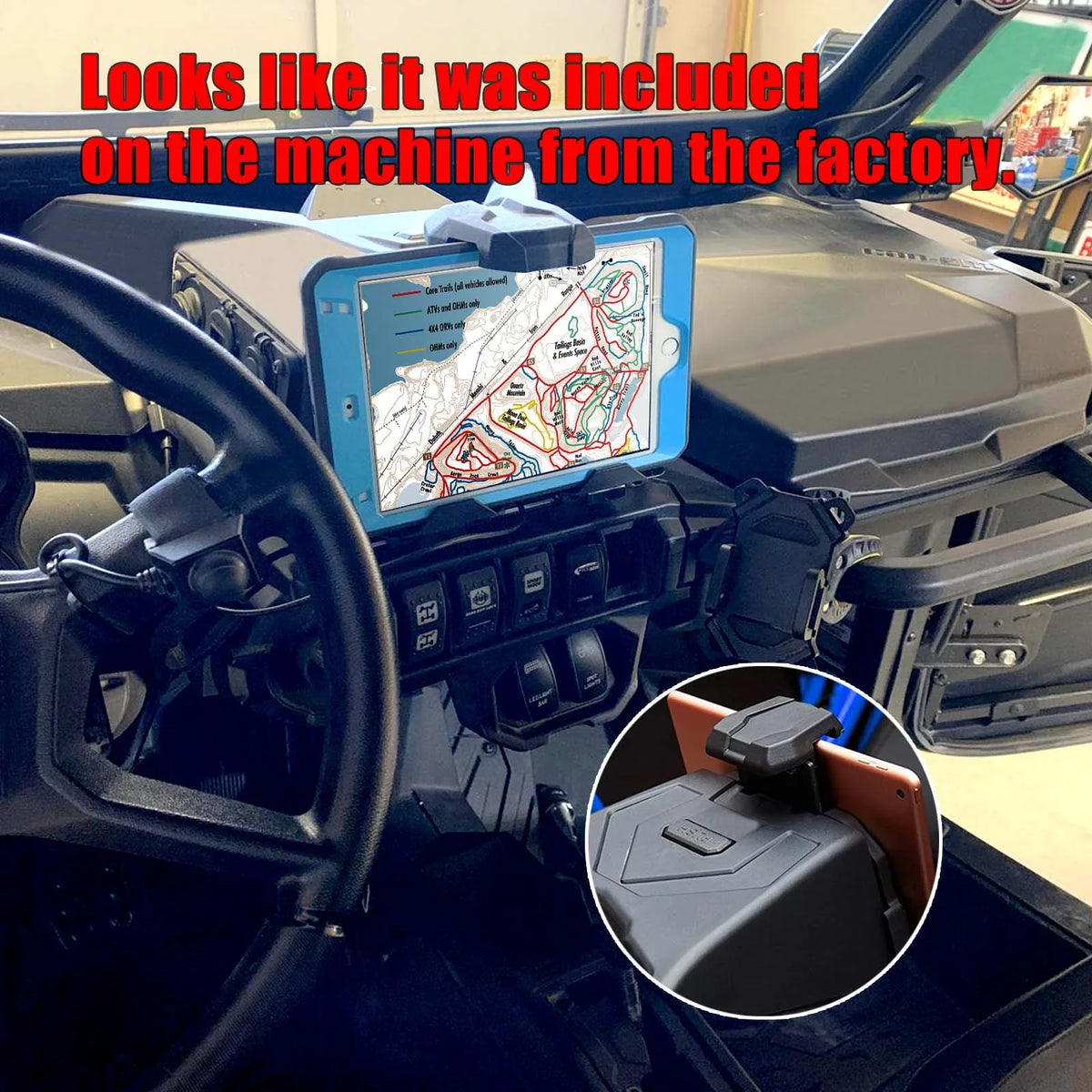 AM Commander UTV Maverick Can Storage Phone Trail Box Device Electronic Organizer For 2021-2022 Holder 2019-2022 Sport Tablet