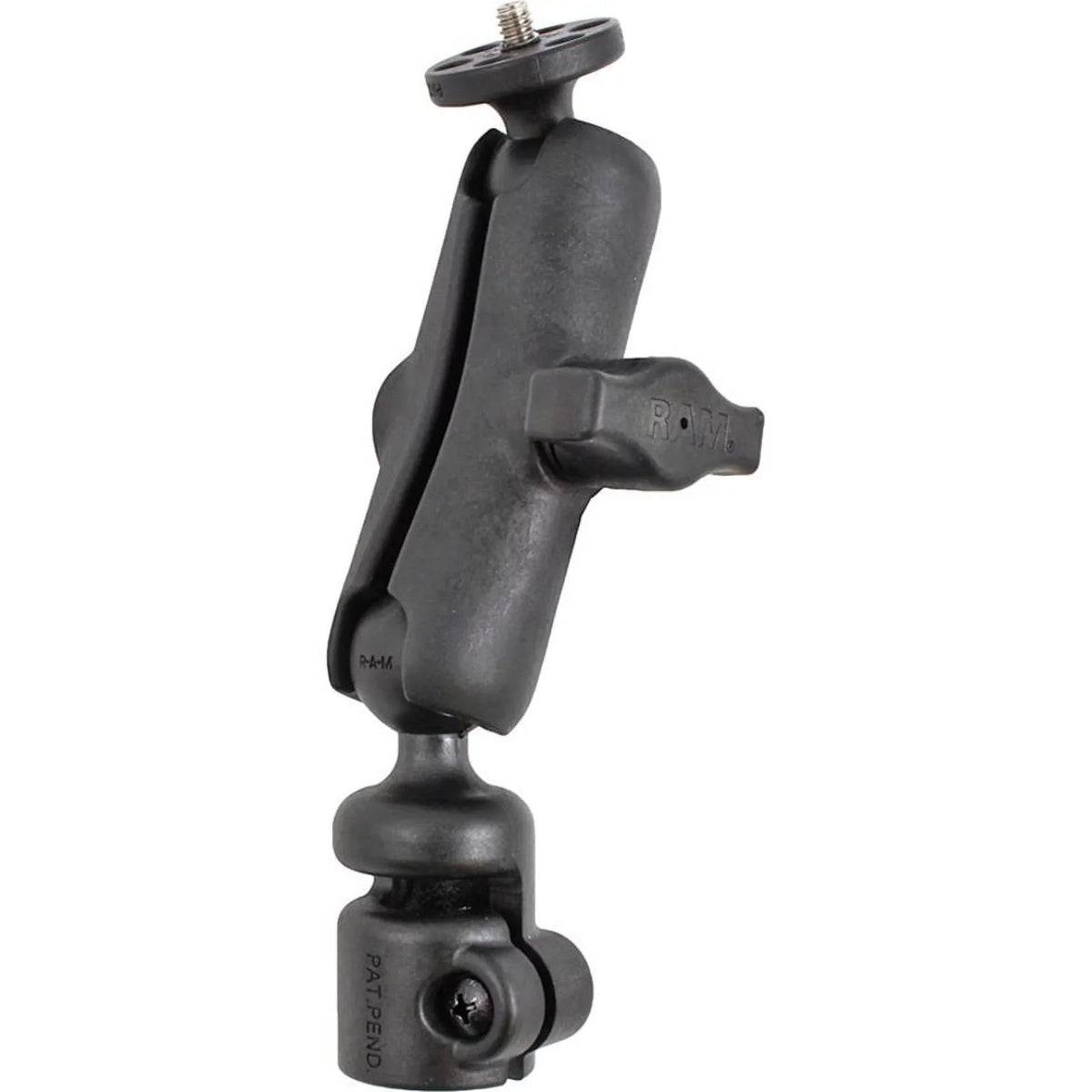 rubber, - 1" Tele-Mount pole high-strength adapter) (telescopic composite camera RAM base kit - - Mounting threaded mount pole, with ball,