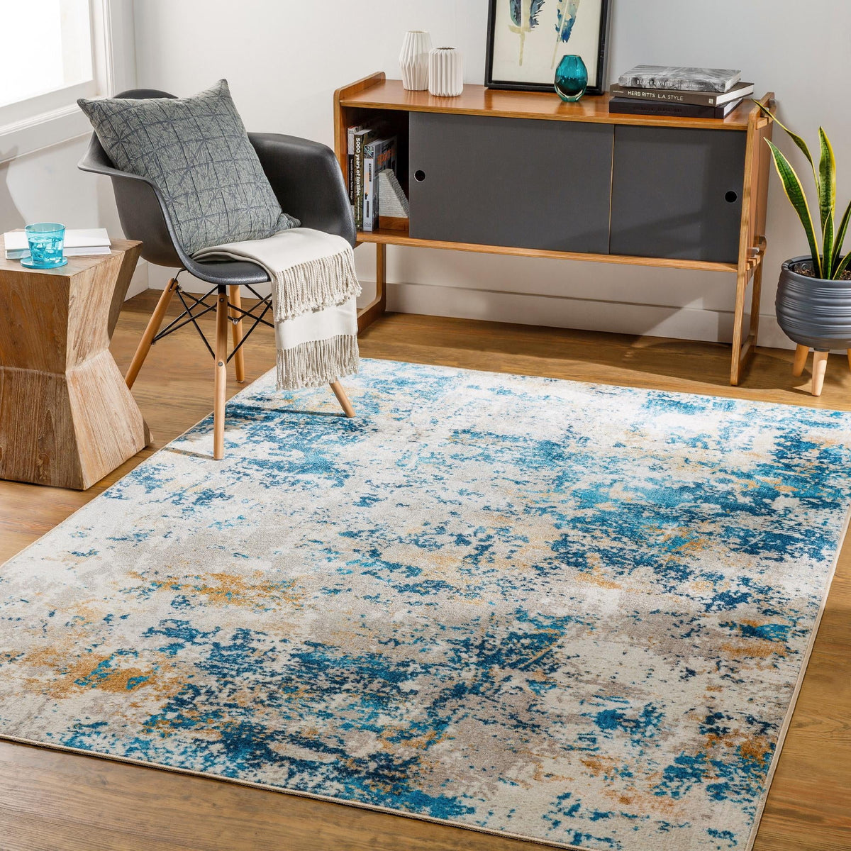 Mark&Day 10'6") Ulen Rugs, Washable Modern (7'10" Teal Rug Area 8x10 Area x