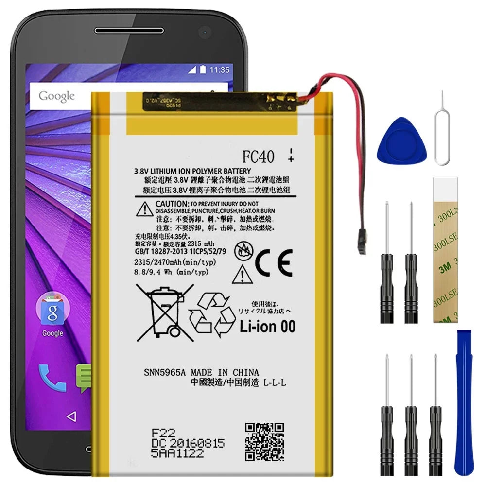 Gen Motorola TOOL Moto G3 Replacement For Battery 3rd XT1541 FC40 G(2015) SNN5965A