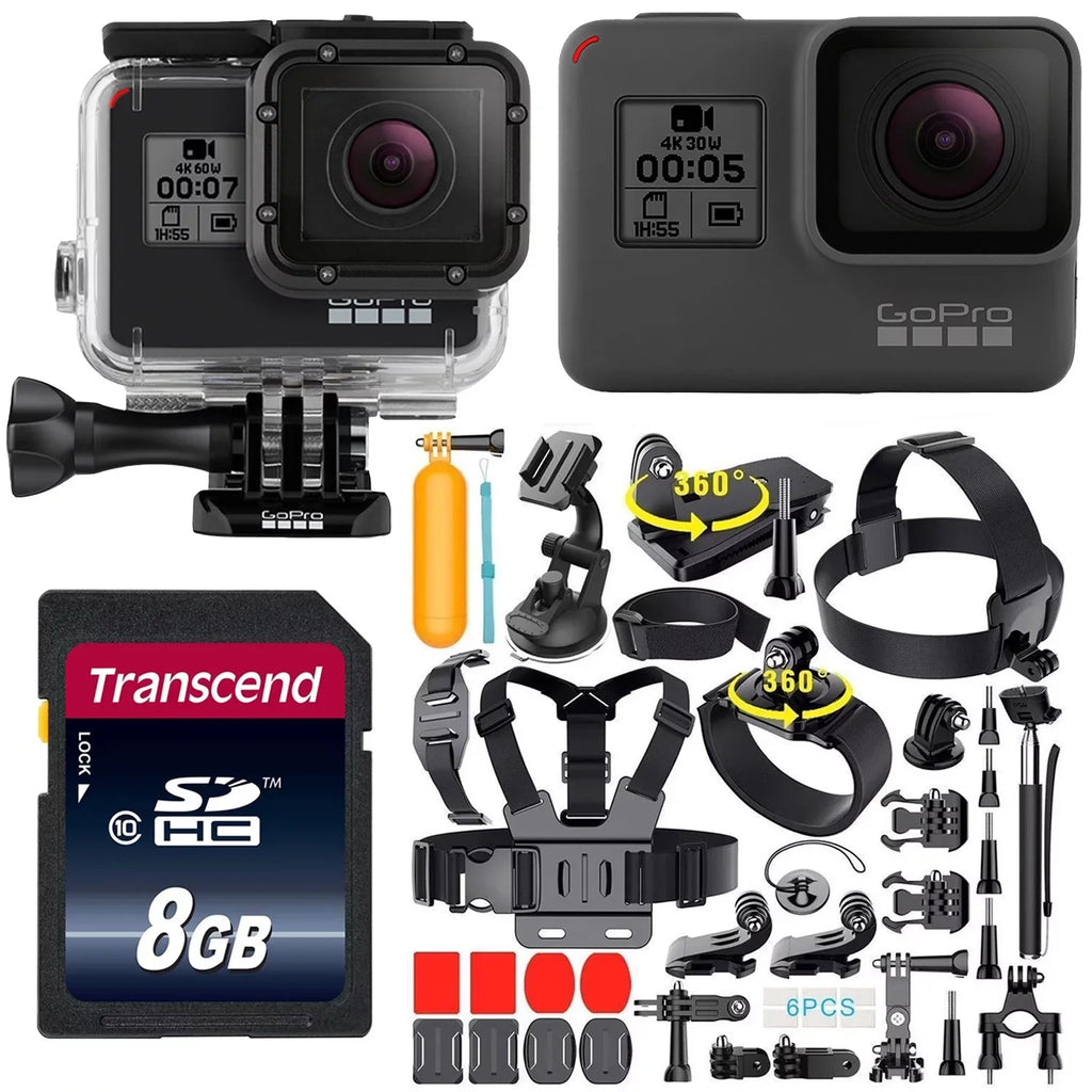 Restored Video 33ft Camera Camcorder Kit 4K Accessories (Refurbished) Black with Waterproof Bundle Action 35-in-1 HERO5 GoPro