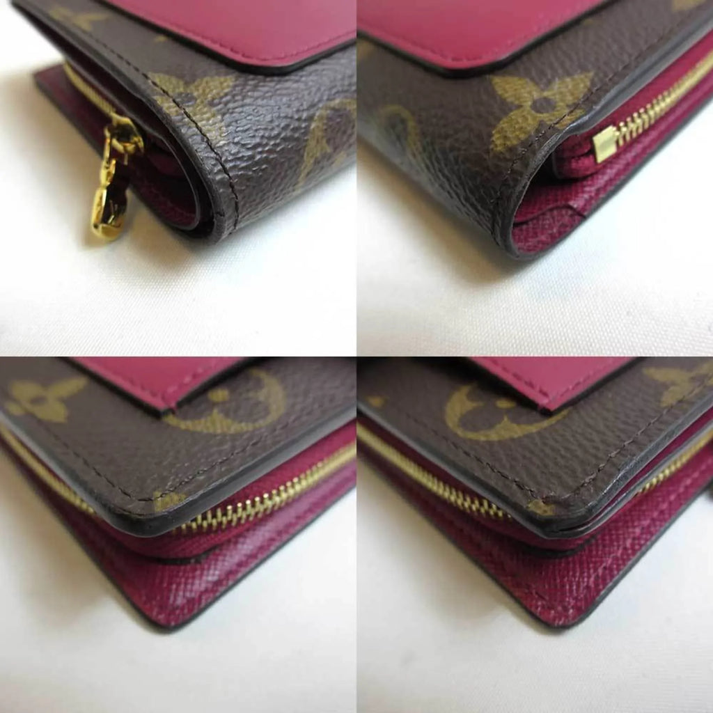 Pre-Owned LOUISVUITTON M69433 Juliet Louis Portefeuille Wallet (Good) Vuitton Bifold Monogram Fuchsia
