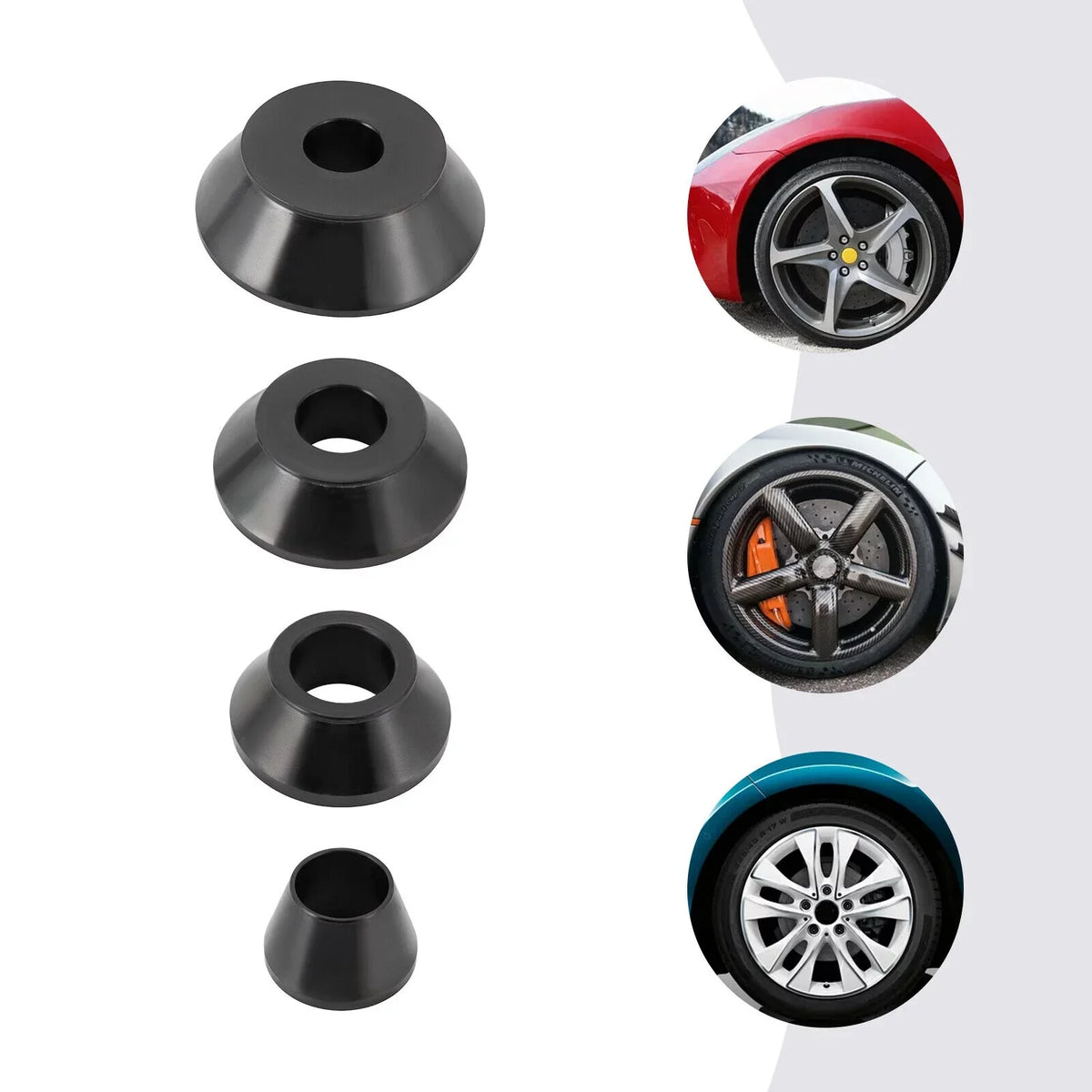 Tire 45-gauge Wheel Cones Adapter Steel Kit Cones Sizes Balancer Balancer 4 36mm