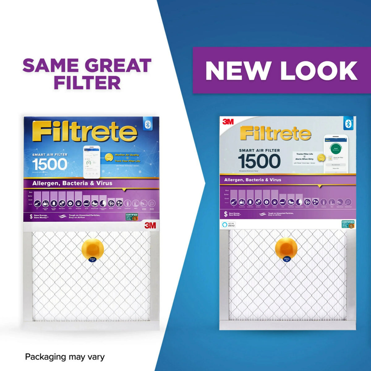 Allergen, Filter MERV 12, Air MPR 1 Bacteria Filter, Filtrete 14x20x1 Smart Virus, 1500