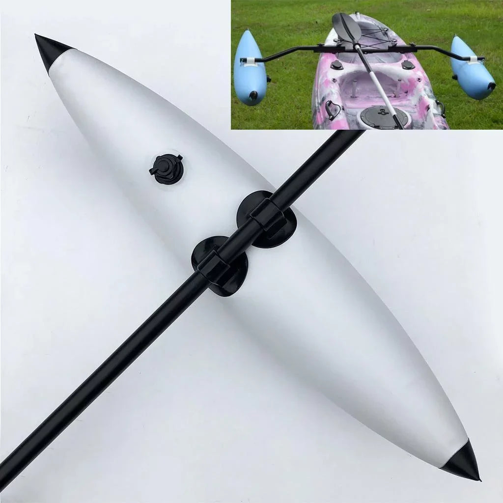 ing PVC Standing Inflatable Buoy Canoe Kayak Heavy Stabilizer White Duty Outrigger Durable Beginners for