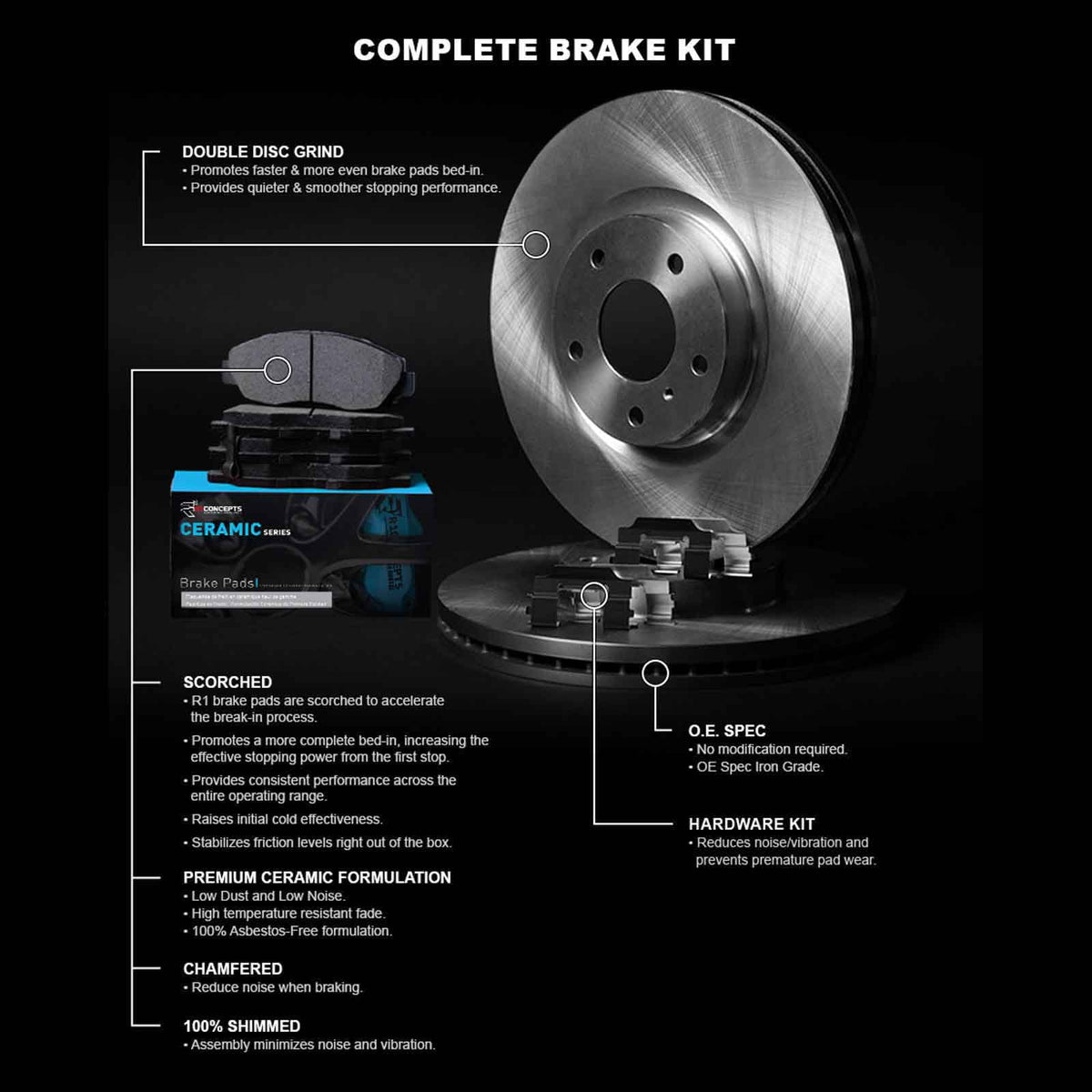 Line Concepts With Fits CHEROKEE, Concepts JEEP select: R1 E Rotor Brake 200 Series 2014-2022 R1 Wfwh1 CHRYSLER 2015-2017 42049 Ceramic