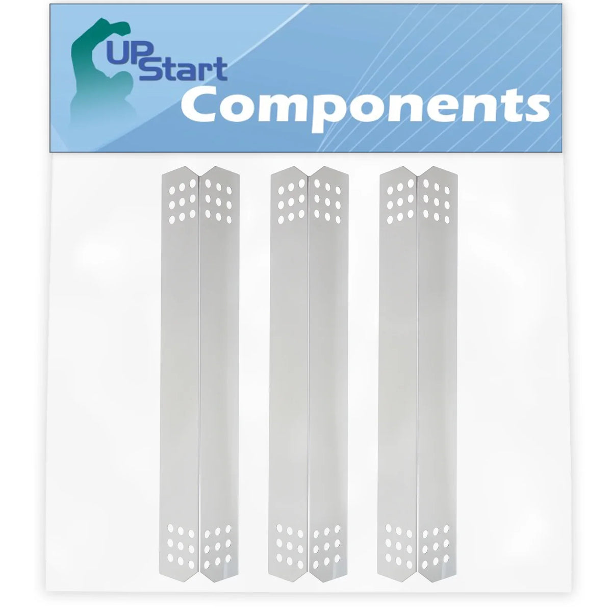 '- Flame Bar, Shield Heat BBQ Replacement Vaporizer Parts 3-Pack Plate Compatible Tent Barbeque Stainless Grill Flavorizer Tamer, Cover 16 for Steel Bar, 860-0003 Burner 1/8" Kitchenaid