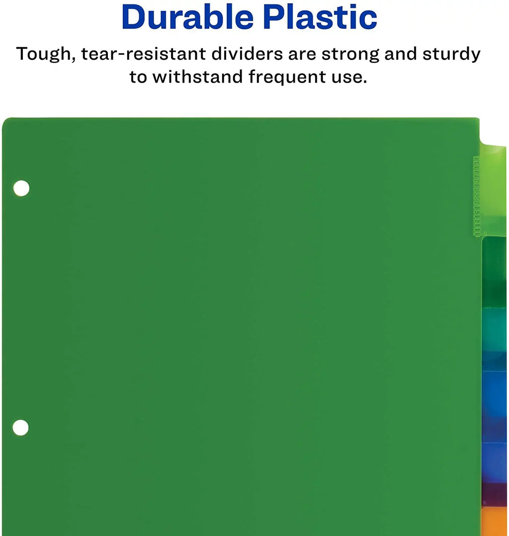 Insertable Big of Multicolor 24 8 Dividers, Case Sets Pack Plastic Tabs, Avery 11901 Tab