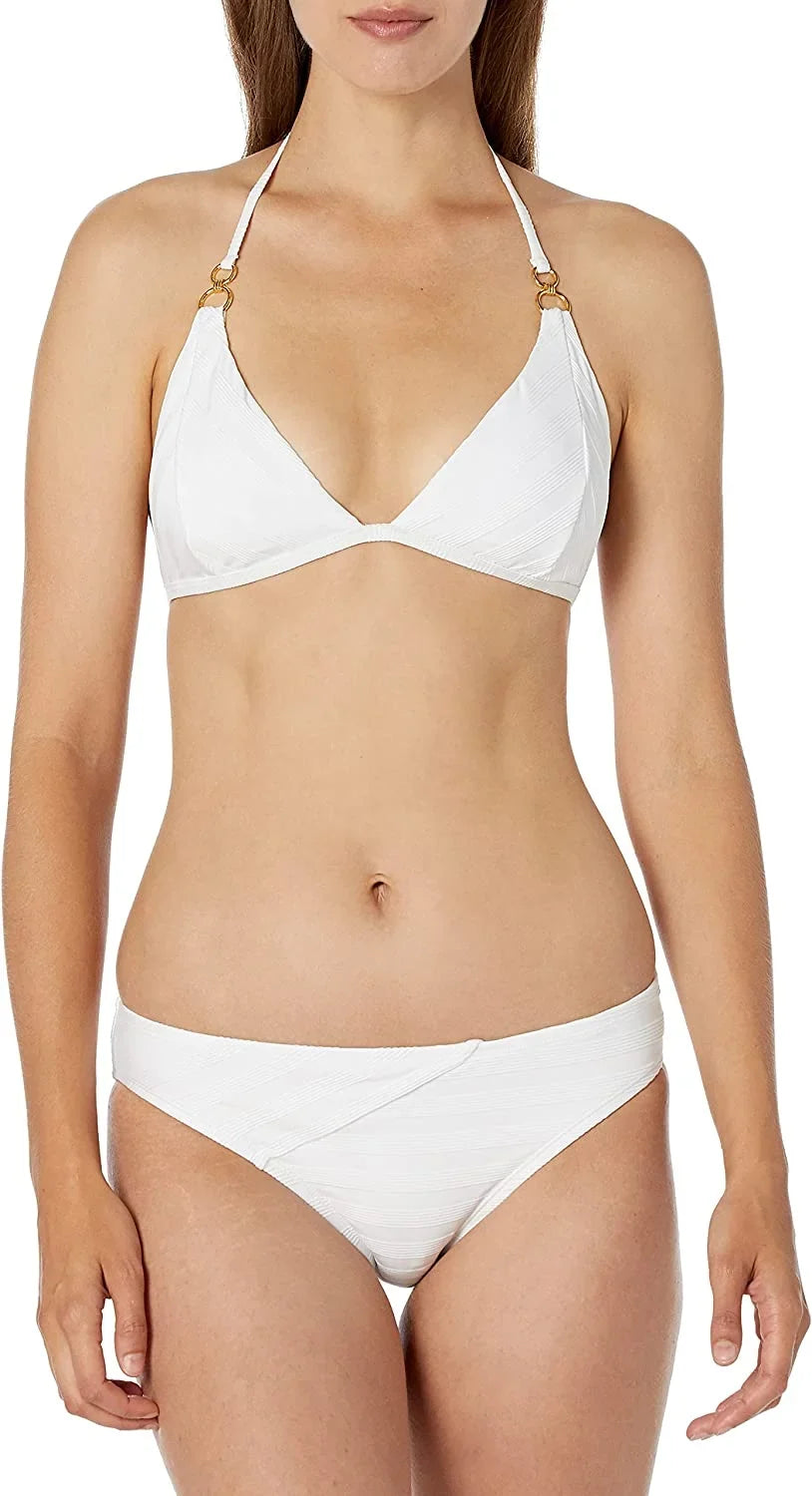 Swimsuit Womens White 12 Blanca Triangle Top La Halter