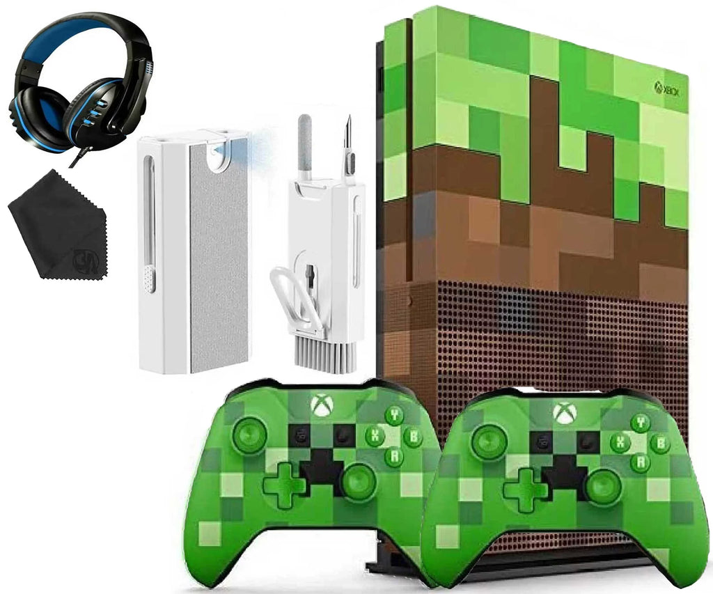 Cleaning 2 Microsoft Mincraft Gaming One Kit X 1TB Headset with Xbox Controller Console