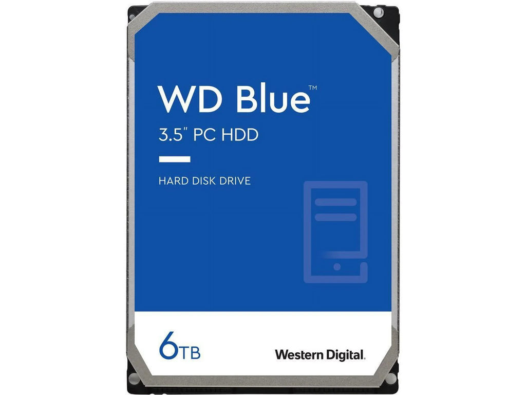 WD Cache SATA WD60EZAX Hard - 256MB 6TB Disk 6Gb/s Blue 5400 Desktop Inch RPM 3.5 Drive -