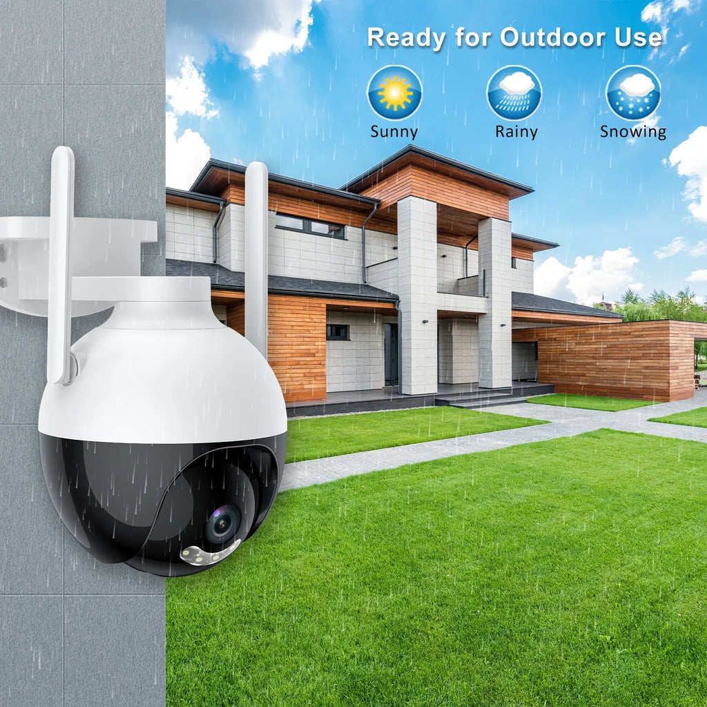 View Lixada Night Motion System 2-Way 4MP Access IP66 Remote IP Home Detection Vision Camera WiFi 360° PTZ Wireless Waterproof Color Audio
