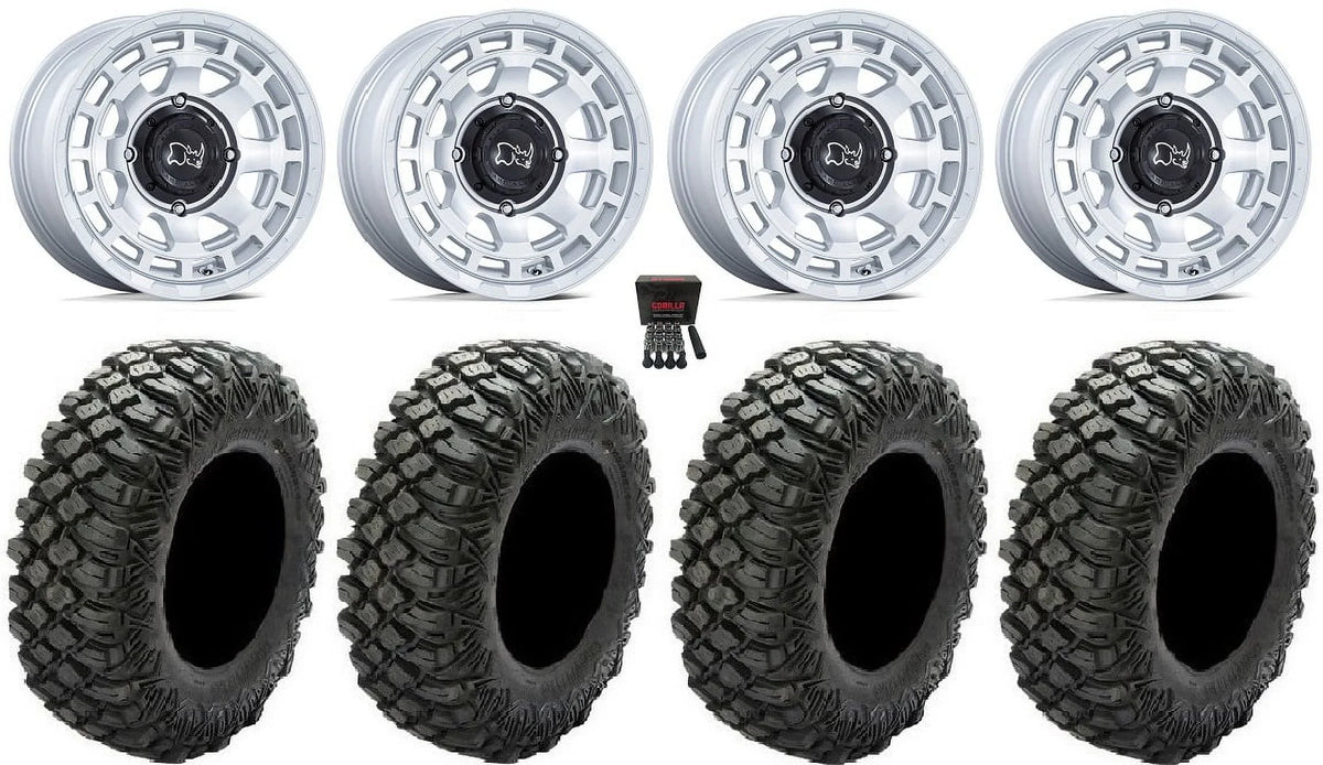 KingQuad Black Tires Kawasaki Yamaha Honda Brute Wheels Si Rhino XR 14" Rhino Chamber Force Crawler 30" Suzuki Rincon