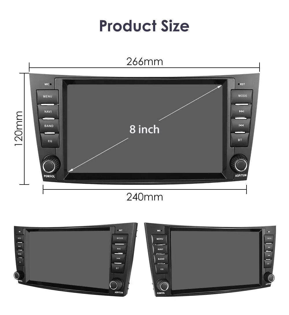 Car W219 E-Class DSP Benz for Mercedes Carplay 8" Nav Radio 1280*720 GPS Stereo