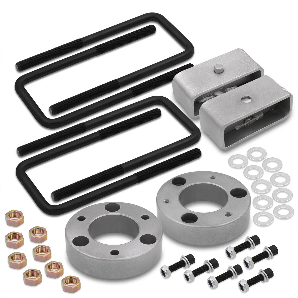 Sierra Lift Chevrolet Rear 2015 2010 GMC SL 2007 2011 Kit 2021 2017 Compatible/Replacement Chevy 2018 For 2013 2" 2020 Silverado 2016 2" AJP 2009 2012 Distributors Spacer Leveling 2008 2019 Front 2014