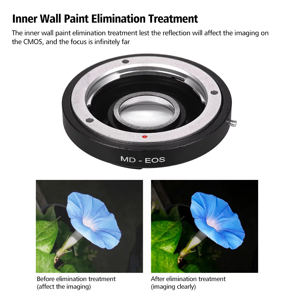 to for Lens MD MD- Mount Lens Lens Canon with EF Focus Minolta Andoer Fit Adapter Infinity Ring Corrective Camera for