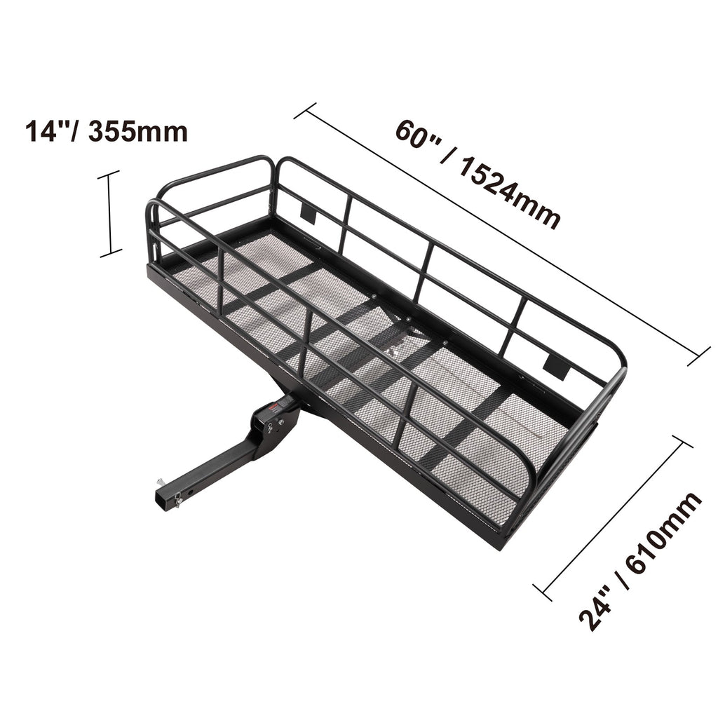 Fits Stabilizer Receiver & Cargo SKYSHALO Mount 2" Carrier 400lb Hitch 60x24x14in