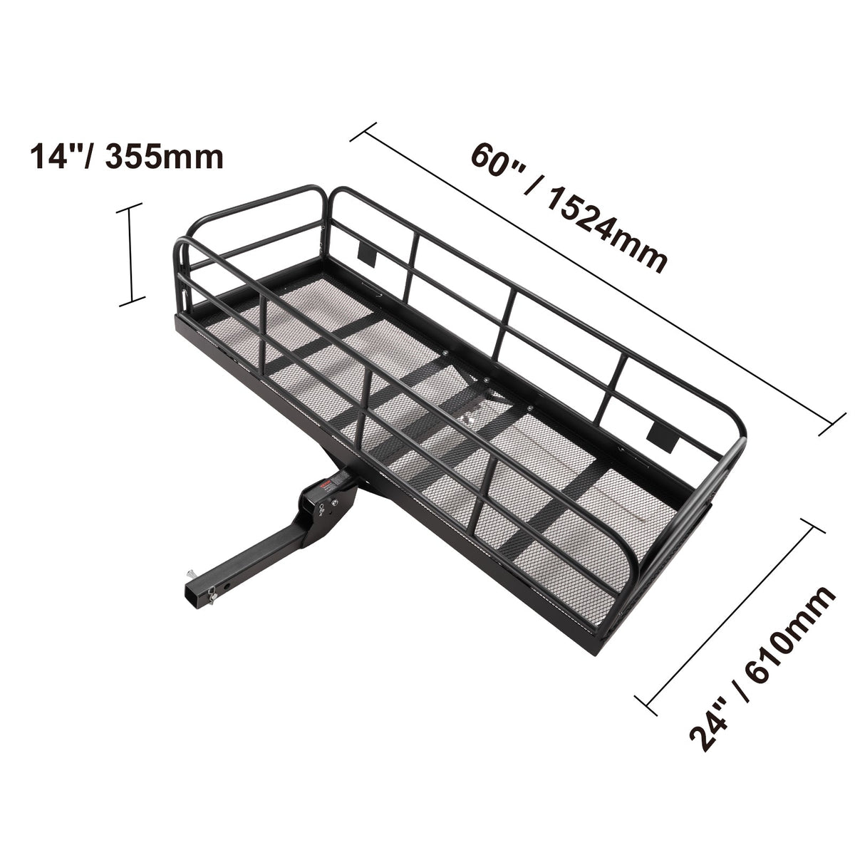 Fits Stabilizer Receiver & Cargo SKYSHALO Mount 2" Carrier 400lb Hitch 60x24x14in