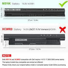 3451 GXVJ3 5558 5559 5451 Laptop 5551 for K185W Battery M5Y1K Dell 5555 Inspiron
