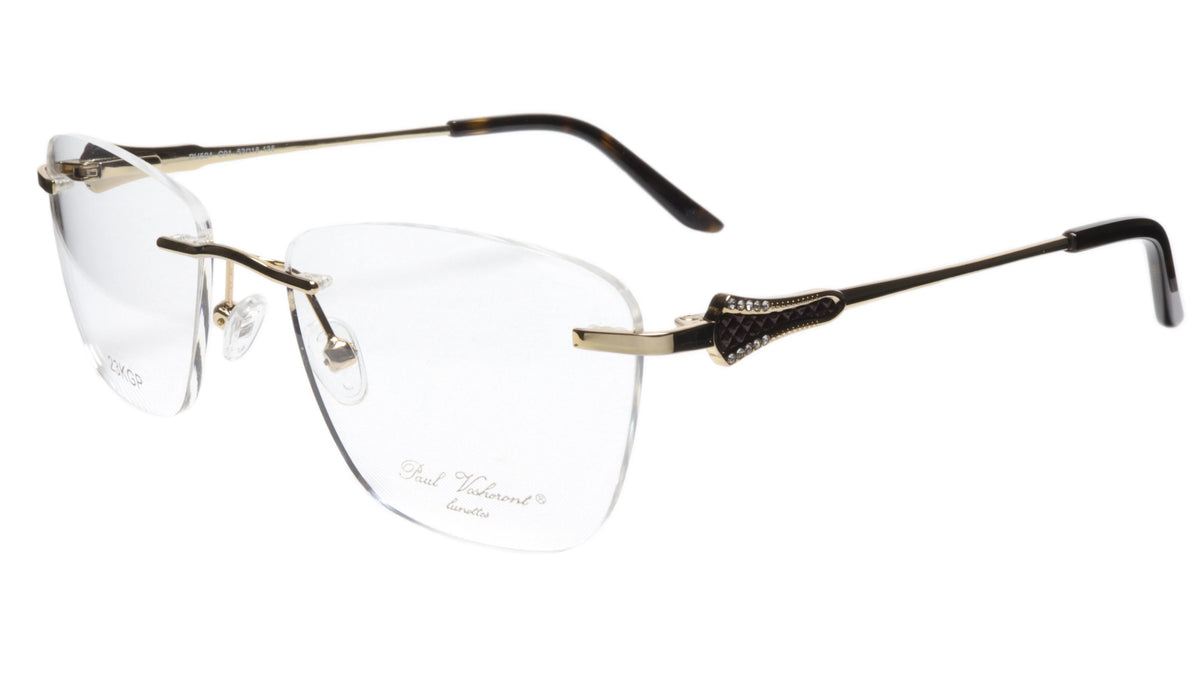 Vosheront Acetate Optical 52-18-135 & Black Square Frame Tapered Gold 37 Paul