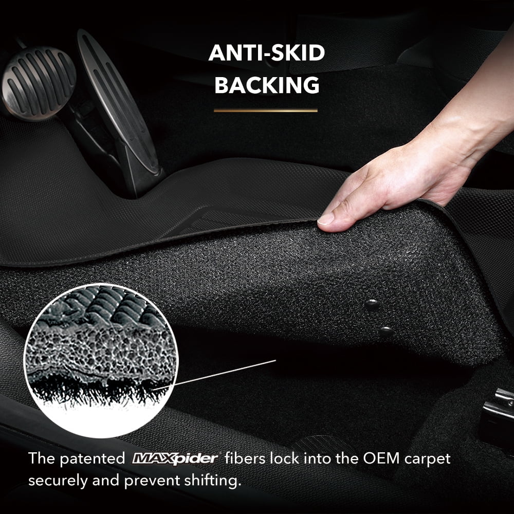 Row (BLACK) 3D KAGU Mat 2020-2023 6-SEATS Floor MAXpider compatible CX-9 - with MAZDA Third