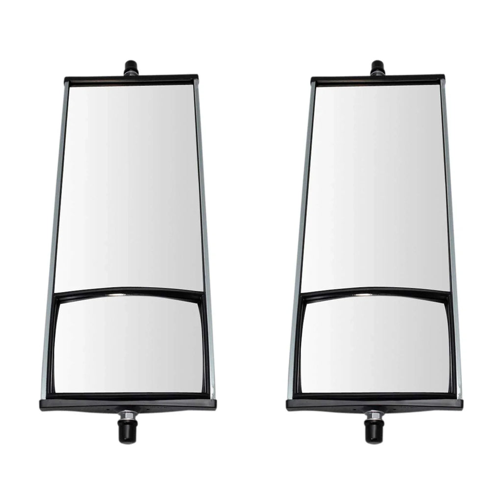 x 16" Aluminum Truck Mirror select: TRQ 6.5" NPR w/ ISUZU MRA64341 1986-2009,2011-2017 Coast Glass HD Fits for Semi West Pair Convex