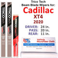 Wipers 3) Wiper (Set of XT4 Beam Cadillac w/Rear 2020 Blade