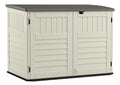D Plastic Gray, and H in x 52 in 70.5 Suncast Off-White x W Shed, Storage 44.25 in