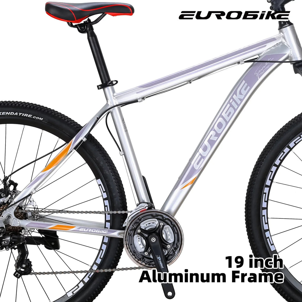 Silver Bike, Adults Bicycle Mountain 21 29er, Multi-Spoke Mountain Aluminum, Brakes, Inches, Mens Eurobike inch X9 19 Speed,Dual Disc Bikes for 29