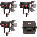 Focusable Fresnel Kit Bi-Color LED 100W Boltzen 3-Light