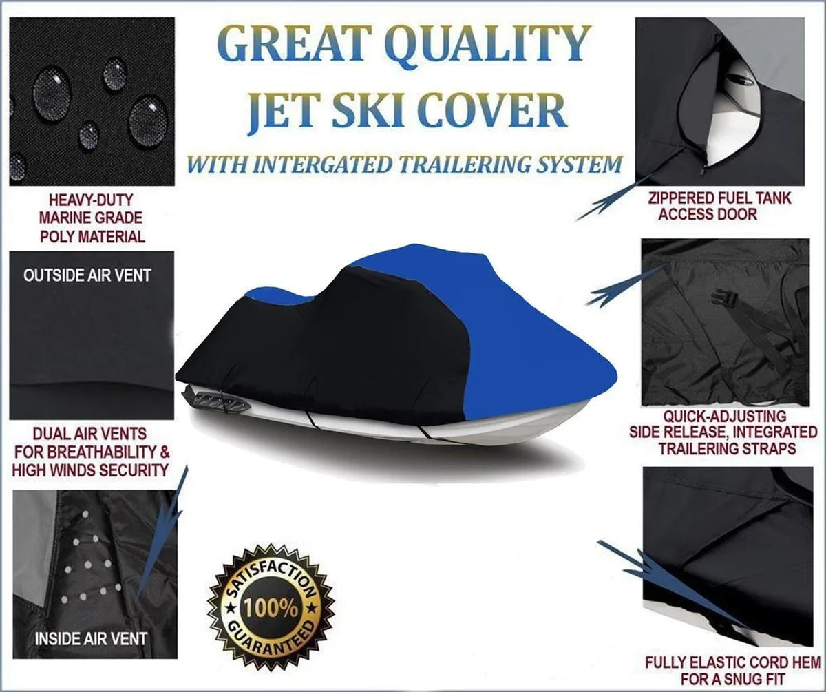 2000 SLH 1-2 1998 1997 Seater 2001 SLXH / 1998 / OF Cover Jet for BLUE Compatible Polaris THE Ski 1999 PWC 1997 LINE Cover TOP 785 1997 Pro SLX HEAVY-DUTY, BLACK 1999 1998 /