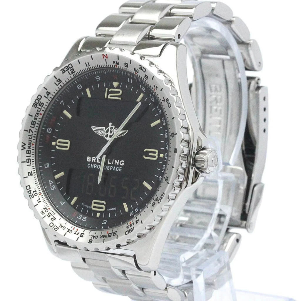 Pre-Owned Quartz A56012.1 Watch Chronospace Polished BREITLING BF563779 Steel (Good) Mens
