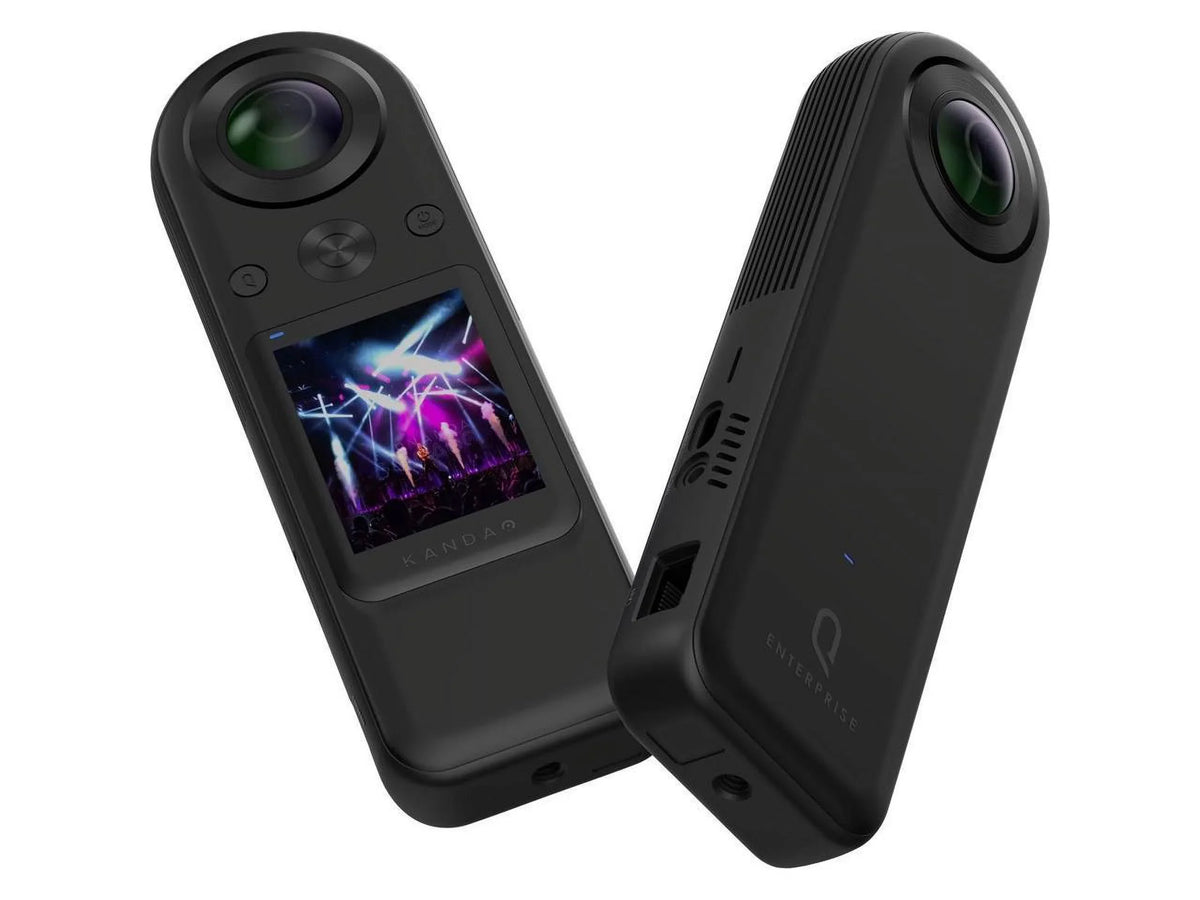 '- QooCam 20.0 camera - 30 Enterprise Wi-Fi GB / Kandao 64 - 8K 360������������������ - - flash - - 8K mountable black action fps MP