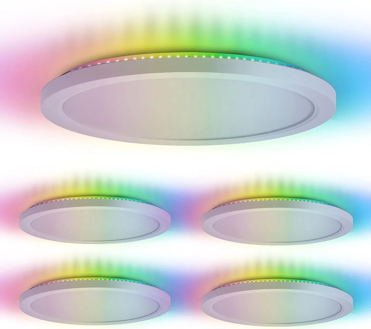 Energy Mount RGB ETL LED Home Light Amazon Night 13 24W Alexa Light Sunco LED 2500LM Pack for Flush Compatible Color Google Kitchen Inch Star Smart Ceiling Fixture Hallway 4 Bedroom Changing