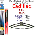 Wiper WBUSA Blades Wipers 3) XT5 Beam 2019 of (Set Wiper w/Rear Cadillac
