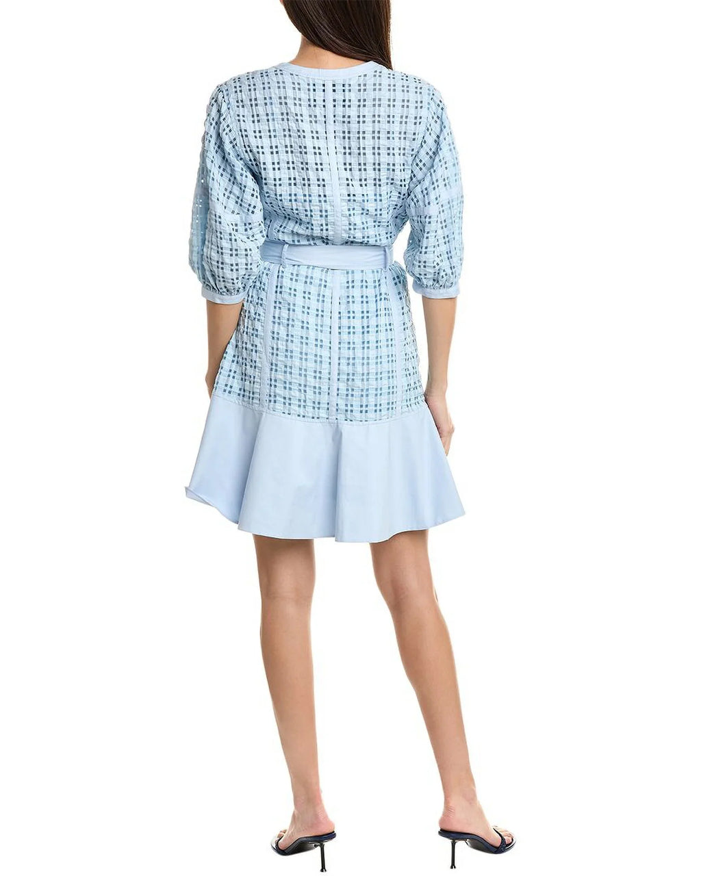 Phillip Blue Check Dress, Taffeta Lim 4, womens 3.1