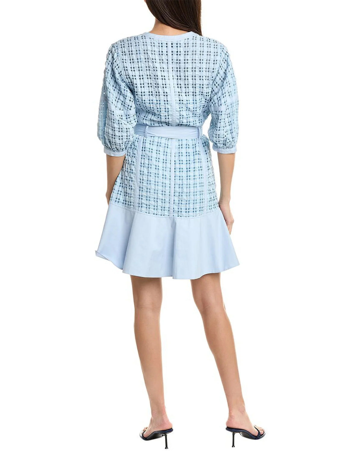 Phillip Blue Check Dress, Taffeta Lim 4, womens 3.1