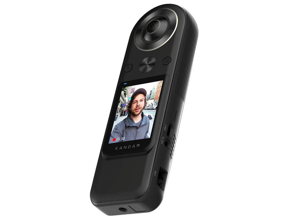 '- QooCam 20.0 camera - 30 Enterprise Wi-Fi GB / Kandao 64 - 8K 360������������������ - - flash - - 8K mountable black action fps MP