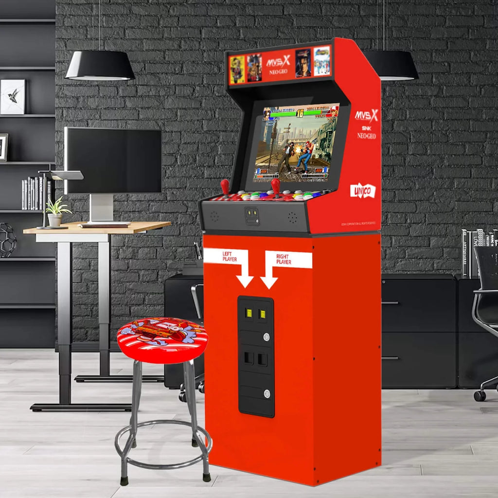 SNK SNK Arcade Two Fight Support Games, Joysticks Stool with Genuine Together Official and 50 Retro MVSX Base Pre-loaded Set, 2 by Unico Players NEOGEO