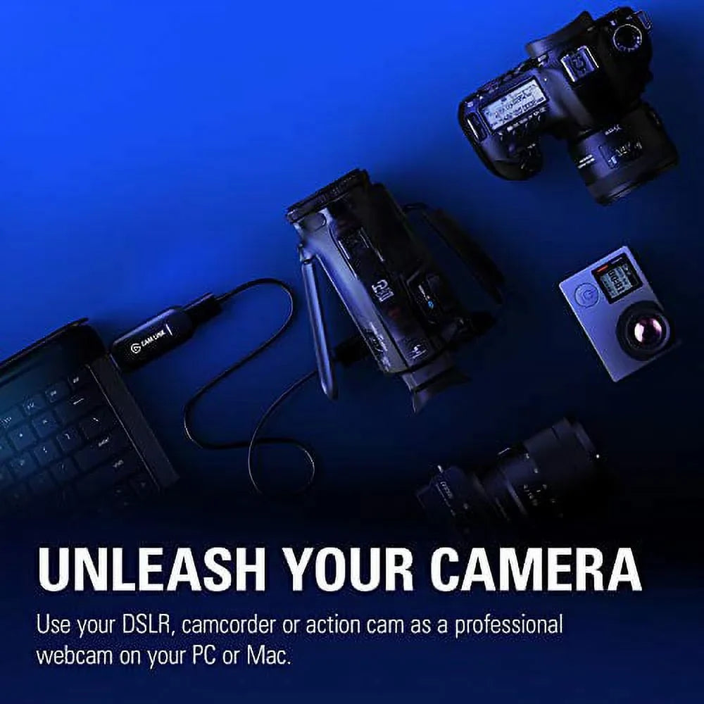 4K Elgato HDMI or Record at Camcorder, Live, 30 1080p60 Compact FPS, Device, - DSLR, Action Capture or Cam USB 4K 3.0 via Cam, Link Broadcast
