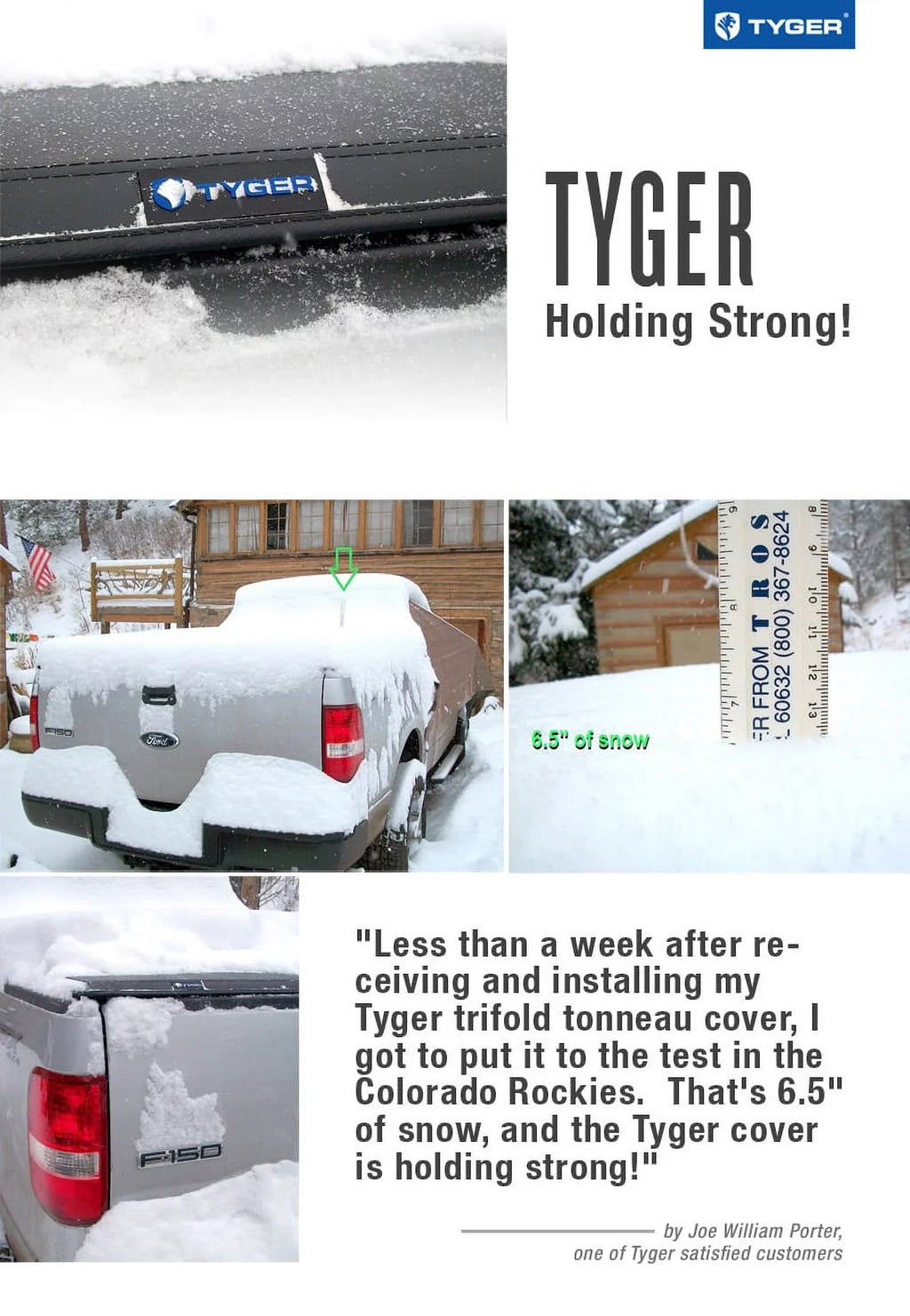 6.5' | TG-BC3T1033 Soft Tonneau | | with Toyota Tri-fold Tyger Auto Bed Bed Compatible T3 Truck Vinyl 2007-2013 Cover Tundra