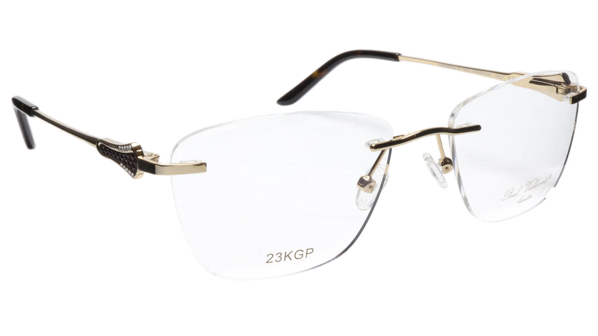 Vosheront Acetate Optical 52-18-135 & Black Square Frame Tapered Gold 37 Paul
