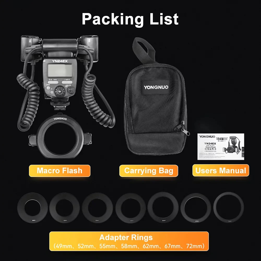 lamp,A7III A7C A6500 7pcs A7IV A9II 3s Head A7R 7pcs Time Flash Camera A7S A6300 A7IV III Time III 5600K Camera A9II Speedlite Dual lamp Auto/Manual TTL Adapter A6600 A7R TTL YONGNUO ro
