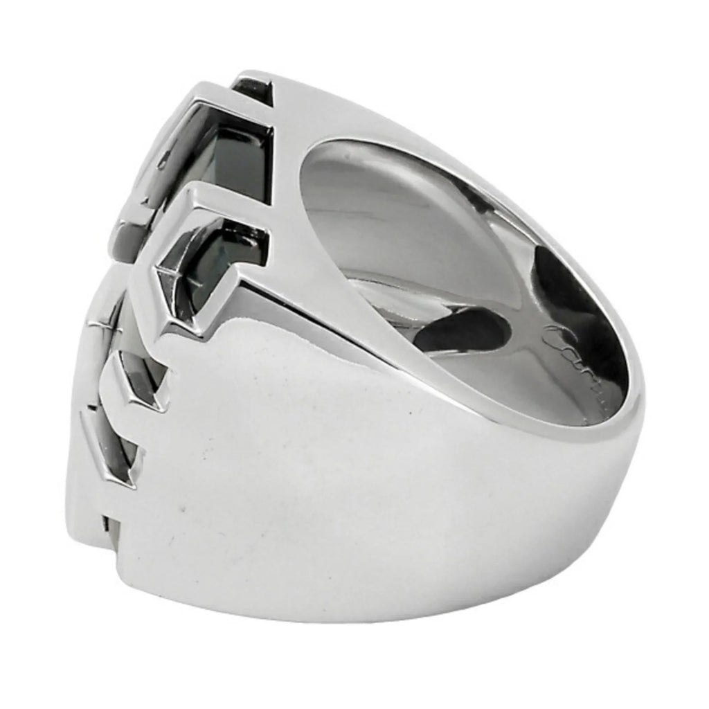 Pre-Owned Dragon Kiss Cartier Tiger the Ring White Eye of (Good) K18WG Gold