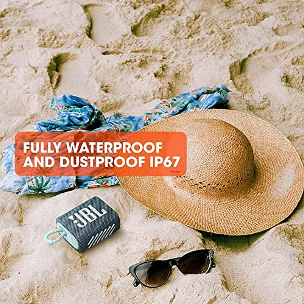 Wireless IP67 Outdoor (Refurbished) (Blue) 3 Waterproof Portable Speaker Dustproof JBL Restored Go & Bluetooth